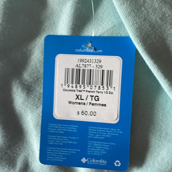 Columbia Sportswear Company Mint Green Mid zippered Women’s Sweater - Picture 7 of 11